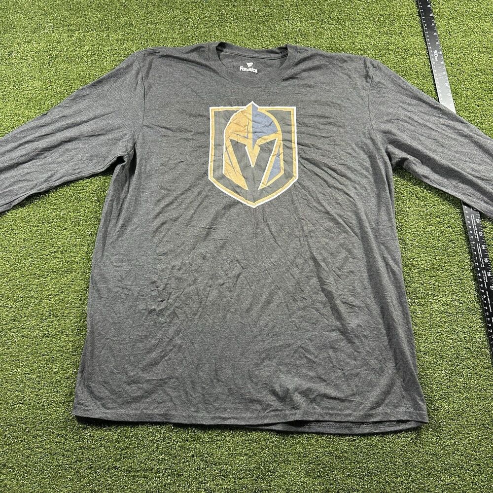 Vegas Golden Knights Fanatics Men's XL Gray Long Sleeve Shirt NWOT NHL